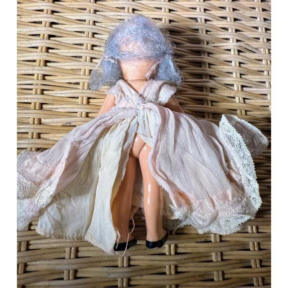 Vintage 40's Plastic Nancy Ann Story Book Doll AS IS TLC 5" - Picture 4 of 15